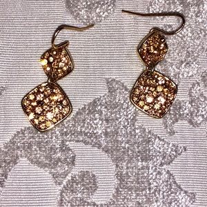 Gold Square Earrings